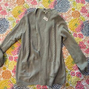 NWT medium petite Talbots gray cardigan